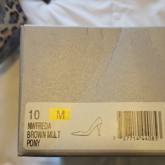 Nine West Shoes 9 Westleopard Print Horse Hair Heels Poshmark